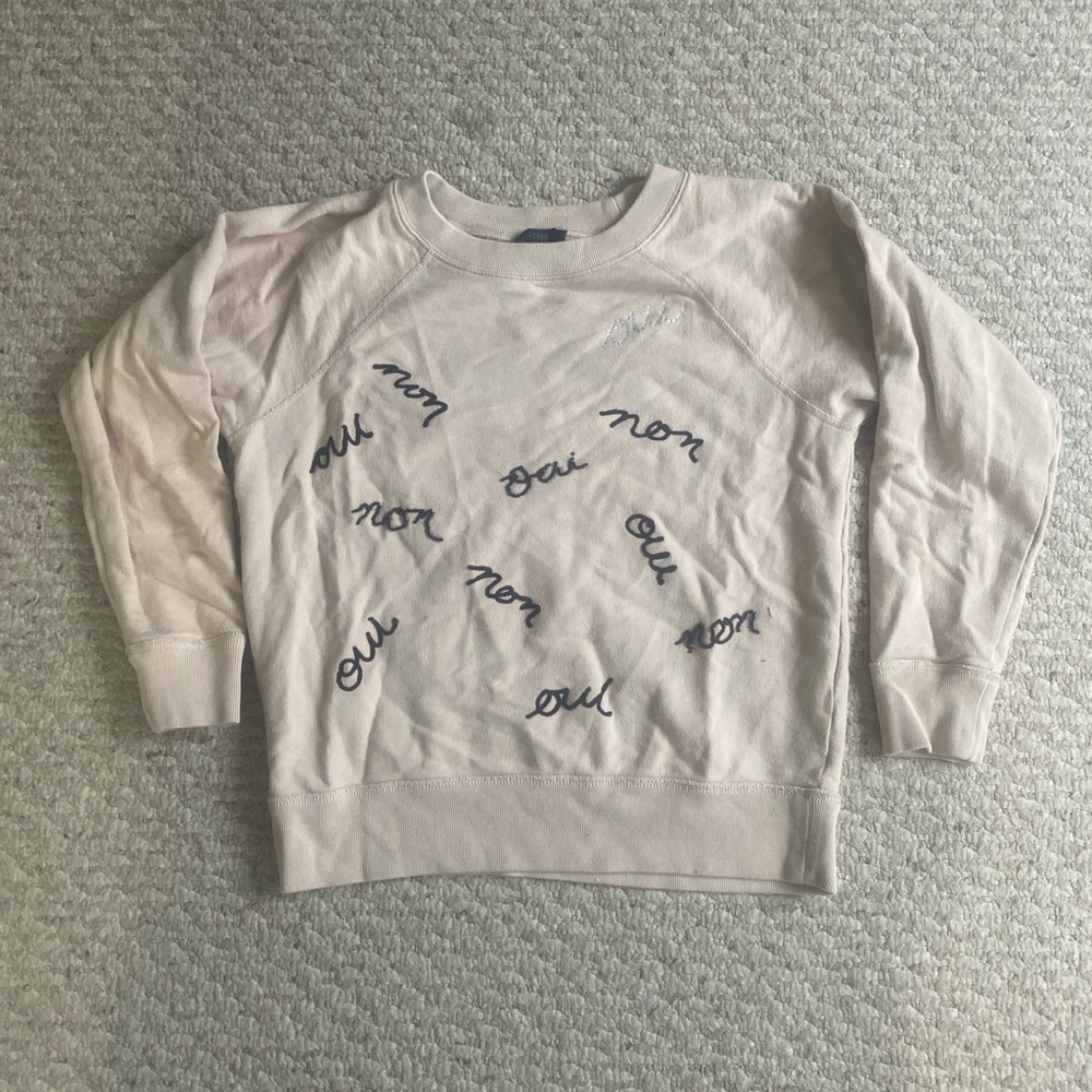 J. Crew Cream Crew Neck Sweater
